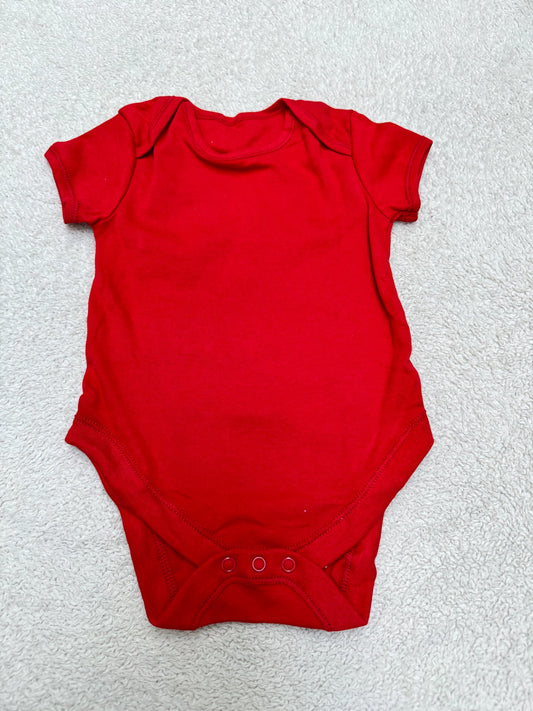 Half sleeves bodysuit - Plain red