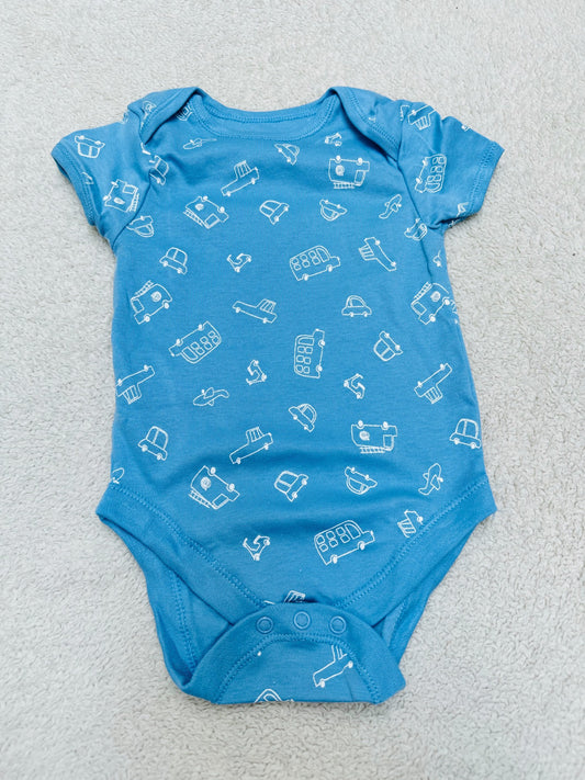 Half sleeves bodysuit - Vehicles blue