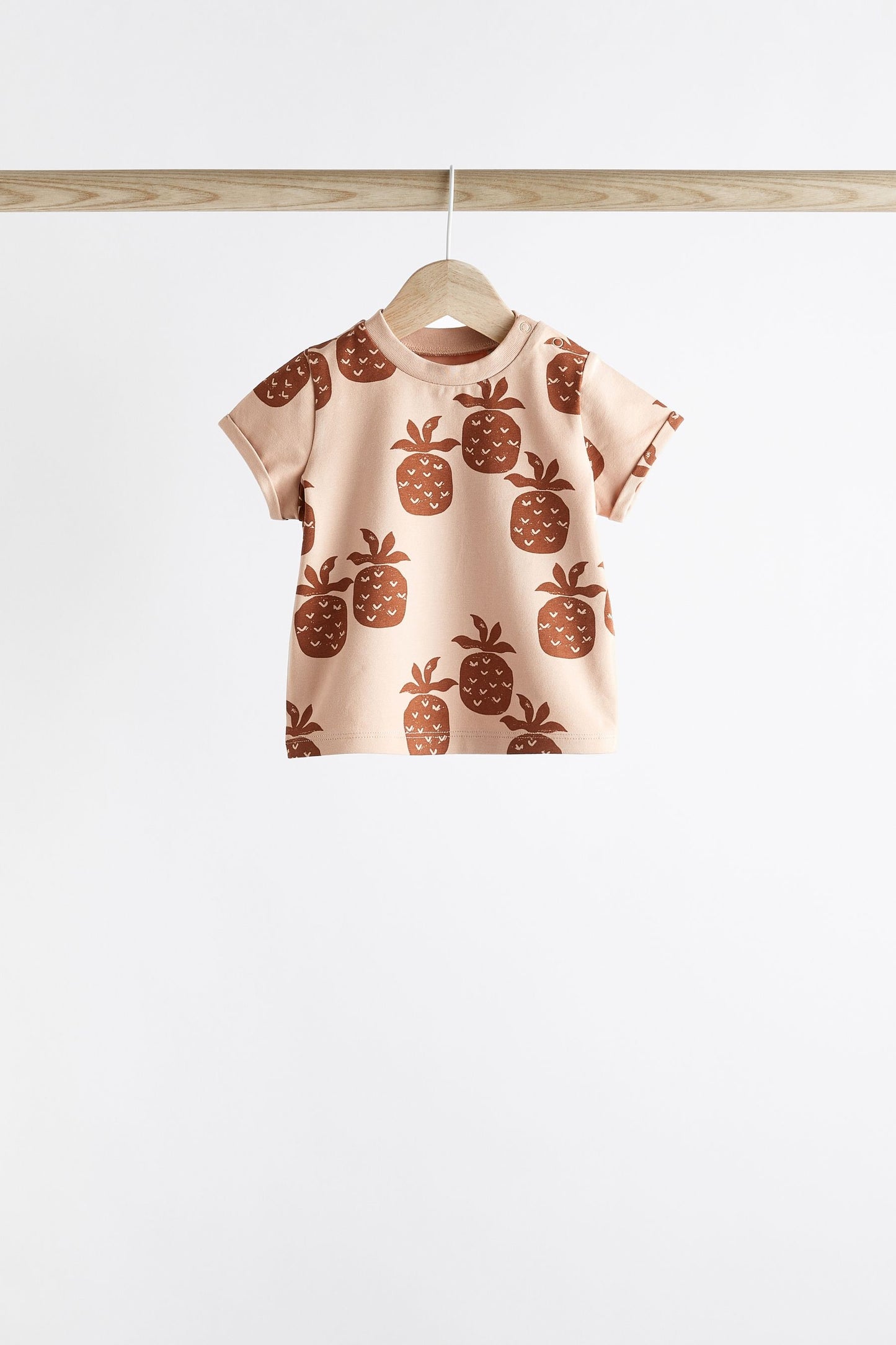 Baby Orange/Beige T-Shirt and Shorts Set