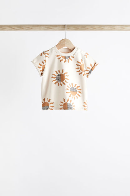 Baby Brown/Beige T-Shirt and Shorts Set