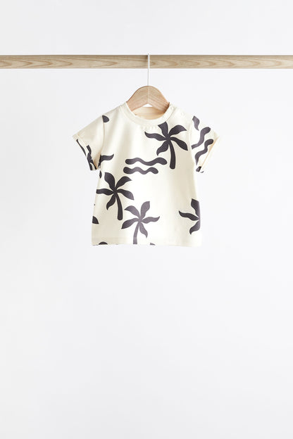 Baby Olive/Beige T-Shirt and Shorts Set