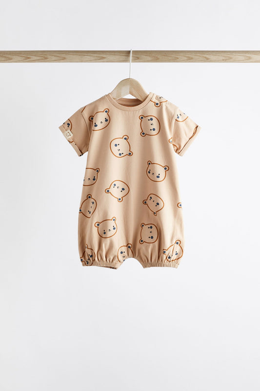 Brown Bear Baby Jersey Romper